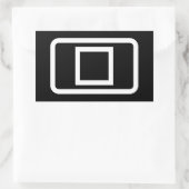 Sticker Rectangulaire Carte Zener | Carré creux (Sac)