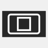 Sticker Rectangulaire Carte Zener | Carré creux (Devant)