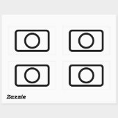 Sticker Rectangulaire Carte Zener | Cercle creux (Feuille)