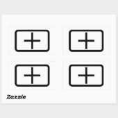 Sticker Rectangulaire Carte Zener | Connexion Plus (Feuille)