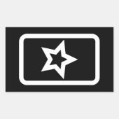 Sticker Rectangulaire Carte Zener | Hollow 5 Pointed Star (Devant)
