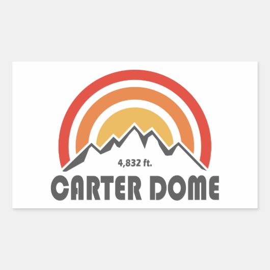 Sticker Rectangulaire Carter Dome New Hampshire (Devant)