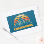 Sticker Rectangulaire Carter Dome New Hampshire Retro Turquoise (Enveloppe)