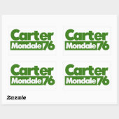 Sticker Rectangulaire Carter Mondale 1976 Politique rétro (Feuille)
