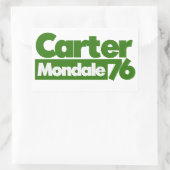 Sticker Rectangulaire Carter Mondale 1976 Politique rétro (Sac)