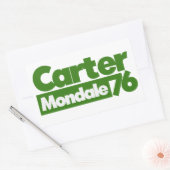 Sticker Rectangulaire Carter Mondale 1976 Politique rétro (Enveloppe)