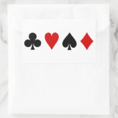 Sticker Rectangulaire Cartes de jeu Cartes de jeu Diamond Club Heart Spa (Sac)
