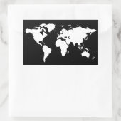Sticker Rectangulaire cartes du monde ~ couleur personnalisable (Sac)