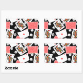 Sticker Rectangulaire Cartes et dés (Feuille)