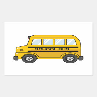 Sticker Rectangulaire Cartographie Bus scolaire jaune et noir
