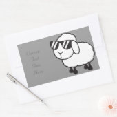 Sticker Rectangulaire Cartographie de mouton blanc mou (Enveloppe)