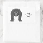 Sticker Rectangulaire Carton de Gorilla (Sac)
