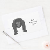 Sticker Rectangulaire Carton de Gorilla (Enveloppe)