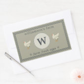 Sticker Rectangulaire Carton d'oeufs monogramme Oeufs frais de la ferme  (Enveloppe)