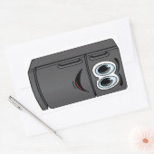 Sticker Rectangulaire Carton du réfrigérateur noir (Enveloppe)