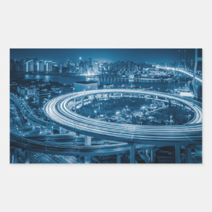 Sticker Rectangulaire Cartons de Shanghai Overpass 3