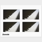 Sticker Rectangulaire Cartons de touches de piano (rectangle) (Feuille)