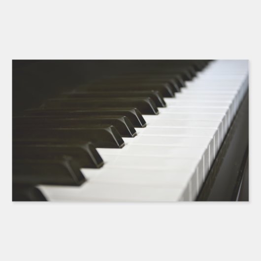 Sticker Rectangulaire Cartons de touches de piano (rectangle) (Devant)