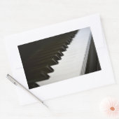 Sticker Rectangulaire Cartons de touches de piano (rectangle) (Enveloppe)