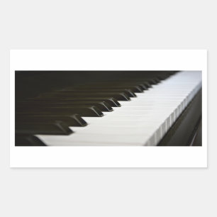 Sticker Rectangulaire Cartons de touches de piano (rectangle)