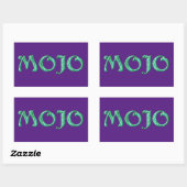 Sticker Rectangulaire Cartons mojo rectangle violet (Feuille)