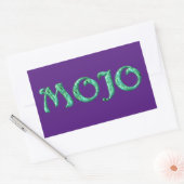 Sticker Rectangulaire Cartons mojo rectangle violet (Enveloppe)