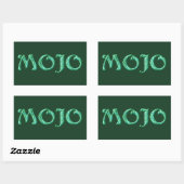 Sticker Rectangulaire Cartons rectangle vert mojo (Feuille)