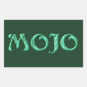 Sticker Rectangulaire Cartons rectangle vert mojo (Devant)