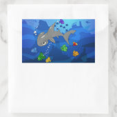 Sticker Rectangulaire Cartoon Hammerhead Shark (Sac)