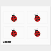 Sticker Rectangulaire Cartoon Lady Bug (Feuille)