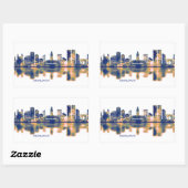 Sticker Rectangulaire Casablanca Skyline (Feuille)