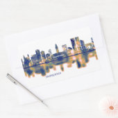 Sticker Rectangulaire Casablanca Skyline (Enveloppe)