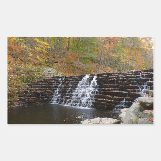 Sticker Rectangulaire Cascade à Laurel Hill State Park I (Devant)