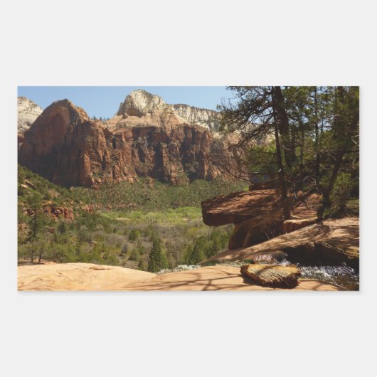 Sticker Rectangulaire Cascade aux Emerald Pools dans le parc national de (Devant)