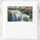 Sticker Rectangulaire Cascade dans le Parc national de Krka - Dalmatie, (Sac)