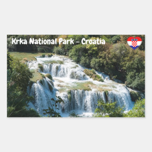 Sticker Rectangulaire Cascade dans le Parc national de Krka - Dalmatie,