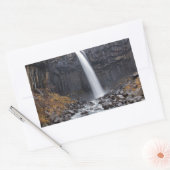 Sticker Rectangulaire Cascade de Svartifoss en Islande rectangle autocol (Enveloppe)
