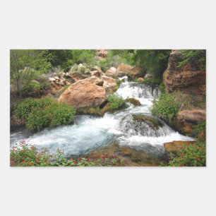 Sticker Rectangulaire Cascade du ruisseau Tapeats - Grand Canyon