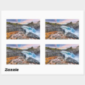 Sticker Rectangulaire Cascades de Geitafoss, Islande (Feuille)