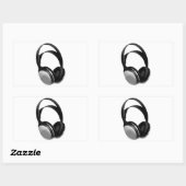 Sticker Rectangulaire Casque Pop Art (Feuille)