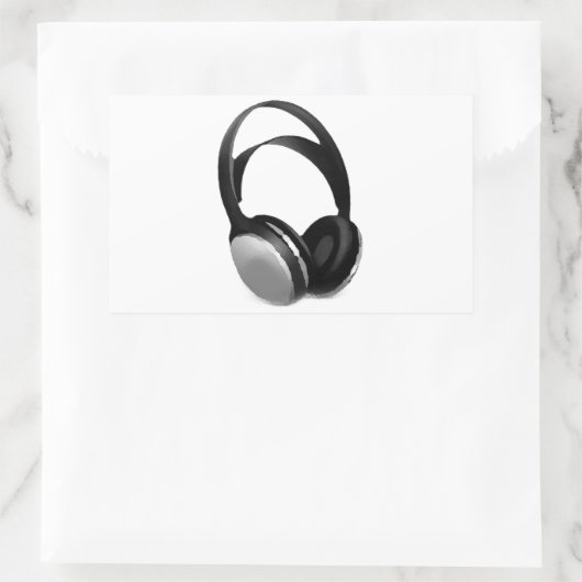 Sticker Rectangulaire Casque Pop Art (Sac)