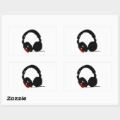 Sticker Rectangulaire Casque Pop Art (Feuille)