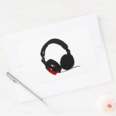Sticker Rectangulaire Casque Pop Art (Enveloppe)