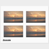 Sticker Rectangulaire Casquette Rin Beach Sunrise ... Koh Phangan, Thaïl (Feuille)