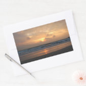 Sticker Rectangulaire Casquette Rin Beach Sunrise ... Koh Phangan, Thaïl (Enveloppe)
