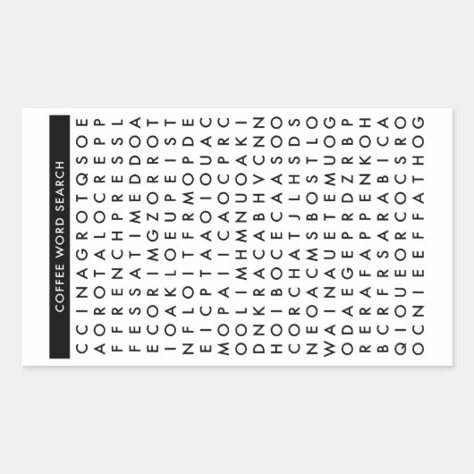 Sticker Rectangulaire casse-tête de recherche (Devant)