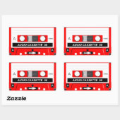 Sticker Rectangulaire cassette audio (Feuille)
