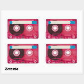 Sticker Rectangulaire cassette audio compacte (Feuille)