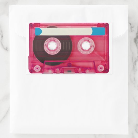 Sticker Rectangulaire cassette audio compacte (Sac)