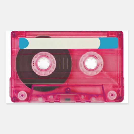 Sticker Rectangulaire cassette audio compacte (Devant)